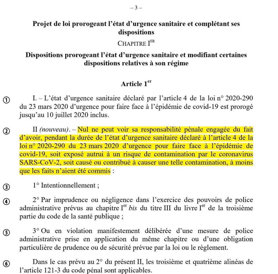 Dispositions prorogeant l'état d'urgence sur Frank Buhler